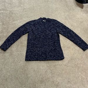 Navy and lavender speckled sweater